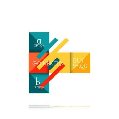 Kare seçeneğinin Infographic afiş. Bilgi ve veri görselleştirme, geometrik tasarım