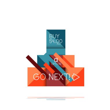 Kare seçeneğinin Infographic afiş. Bilgi ve veri görselleştirme, geometrik tasarım