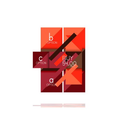 Kare seçeneğinin Infographic afiş. Bilgi ve veri görselleştirme, geometrik tasarım