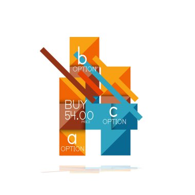 Kare seçeneğinin Infographic afiş. Bilgi ve veri görselleştirme, geometrik tasarım