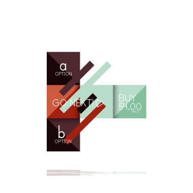 Kare seçeneğinin Infographic afiş. Bilgi ve veri görselleştirme, geometrik tasarım