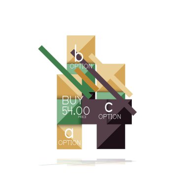 Kare seçeneğinin Infographic afiş. Bilgi ve veri görselleştirme, geometrik tasarım