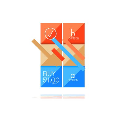 Kare seçeneğinin Infographic afiş. Bilgi ve veri görselleştirme, geometrik tasarım