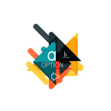 Üçgen veri görselleştirme tasarım, seçenek Infographic düzen