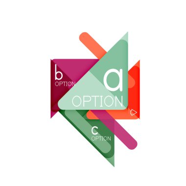 Üçgen veri görselleştirme tasarım, seçenek Infographic düzen