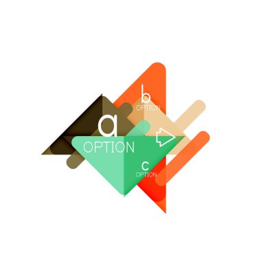 Üçgen veri görselleştirme tasarım, seçenek Infographic düzen