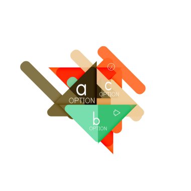 Üçgen veri görselleştirme tasarım, seçenek Infographic düzen