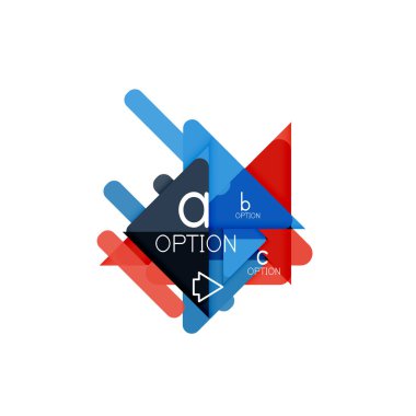 Üçgen veri görselleştirme tasarım, seçenek Infographic düzen