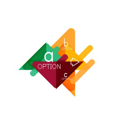 Üçgen veri görselleştirme tasarım, seçenek Infographic düzen