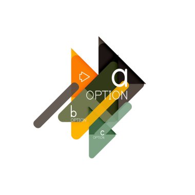 Üçgen veri görselleştirme tasarım, seçenek Infographic düzen