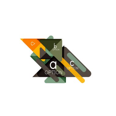 Üçgen veri görselleştirme tasarım, seçenek Infographic düzen