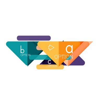 Üçgen veri görselleştirme tasarım, seçenek Infographic düzen