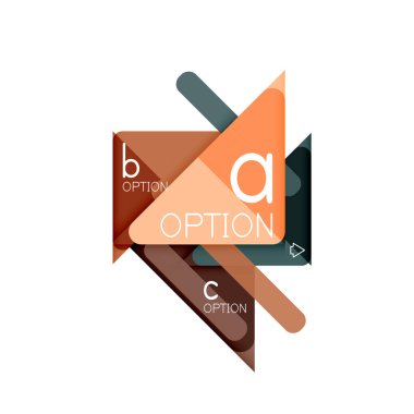 Üçgen veri görselleştirme tasarım, seçenek Infographic düzen