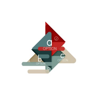 Üçgen veri görselleştirme tasarım, seçenek Infographic düzen