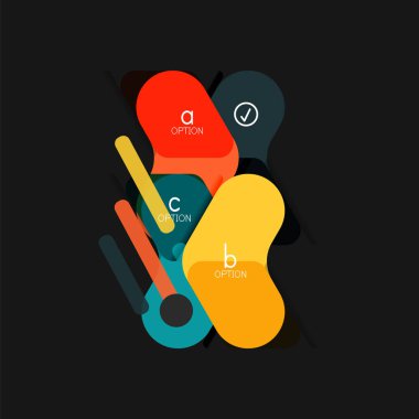 Düz tasarım geometrik infographics, ok şekli vektör etiket veya etiket, Fiyat etiketleri, promosyon rozet, simgesi tasarım, kağıt tarzı düzeni verileri grafik görselleştirme adım adım süreci için için teklif