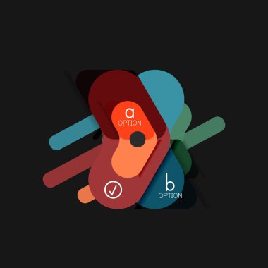 Düz tasarım geometrik infographics, ok şekli vektör etiket veya etiket, Fiyat etiketleri, promosyon rozet, simgesi tasarım, kağıt tarzı düzeni verileri grafik görselleştirme adım adım süreci için için teklif