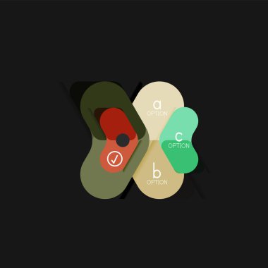 Düz tasarım geometrik infographics, ok şekli vektör etiket veya etiket, Fiyat etiketleri, promosyon rozet, simgesi tasarım, kağıt tarzı düzeni verileri grafik görselleştirme adım adım süreci için için teklif