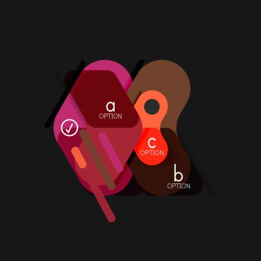 Düz tasarım geometrik infographics, ok şekli vektör etiket veya etiket, Fiyat etiketleri, promosyon rozet, simgesi tasarım, kağıt tarzı düzeni verileri grafik görselleştirme adım adım süreci için için teklif