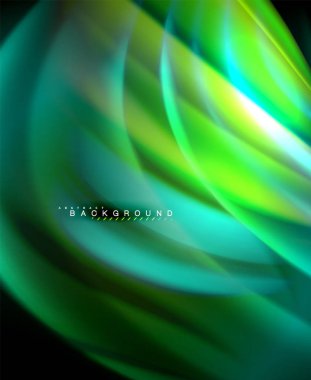 Neon holografik sıvı renkli dalga web, duvar kağıdı, desen, doku ve arka plan için