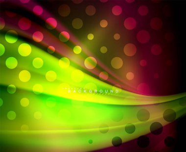 Neon holografik sıvı renkli dalga web, duvar kağıdı, desen, doku ve arka plan için