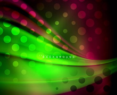 Neon holografik sıvı renkli dalga web, duvar kağıdı, desen, doku ve arka plan için