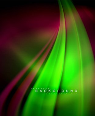 Neon holografik sıvı renkli dalga web, duvar kağıdı, desen, doku ve arka plan için