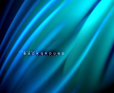 Neon parlayan dalga, sihirli enerji ve ışık arka plan. Vektör duvar kağıdı şablonu