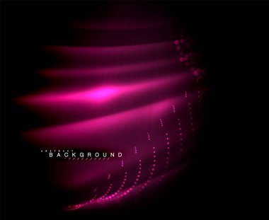 Neon parlayan techno hatları, yüksek teknoloji fütüristik arka plan şablonu kare şekilleri ile