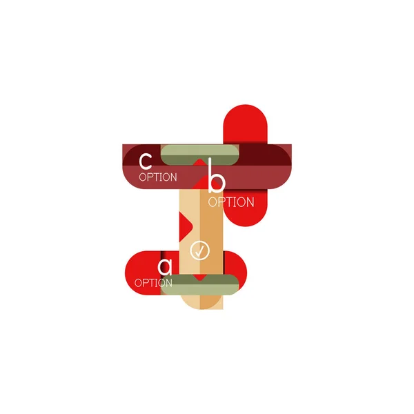 Diseño de infografía geométrica de líneas abstractasDiseño de infografía geométrica de líneas abstractas, diseño de visualización de datos, programación paso a paso de opciones, caja web — Archivo Imágenes Vectoriales