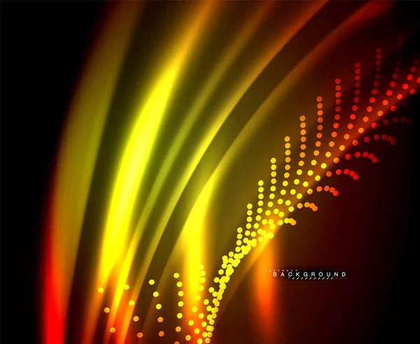 Neon parlayan techno hatları, yüksek teknoloji fütüristik arka plan şablonu kare şekilleri ile