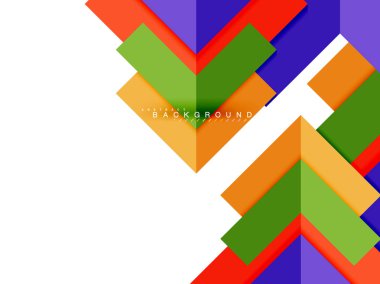 Çok renkli soyut geometrik şekiller, geometri arka plan web afiş için