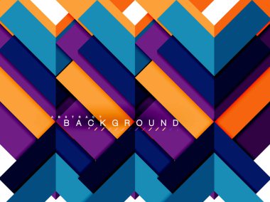 Çok renkli soyut geometrik şekiller, geometri arka plan web afiş için