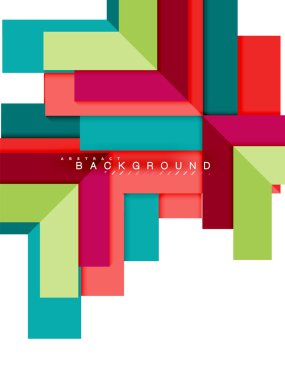 Çok renkli soyut geometrik şekiller, geometri arka plan web afiş için