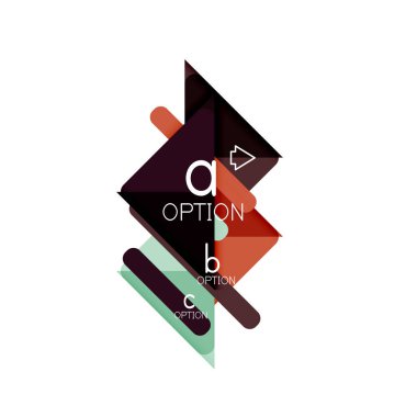 Üçgen veri görselleştirme tasarım, seçenek Infographic düzen