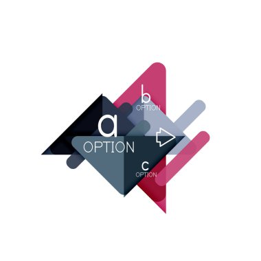 Üçgen veri görselleştirme tasarım, seçenek Infographic düzen