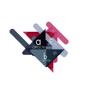 Üçgen veri görselleştirme tasarım, seçenek Infographic düzen