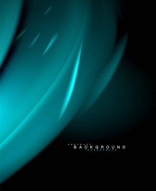 Neon parlayan dalga, sihirli enerji ve ışık arka plan. Vektör duvar kağıdı şablonu