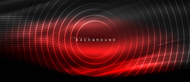 Neon parlayan çizgiler, sihirli enerji uzay ışığı konsepti, soyut arka plan duvar kağıdı tasarımı