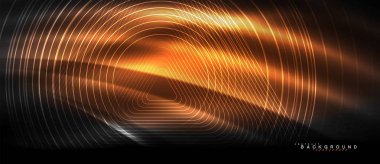 Neon parlayan çizgiler, sihirli enerji uzay ışığı konsepti, soyut arka plan duvar kağıdı tasarımı