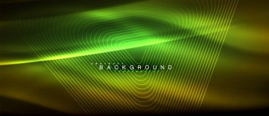 Neon parlayan çizgiler, sihirli enerji uzay ışığı konsepti, soyut arka plan duvar kağıdı tasarımı