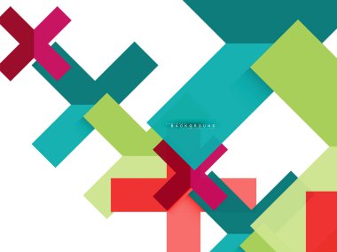 Çok renkli soyut geometrik şekiller, geometri arka plan web afiş için