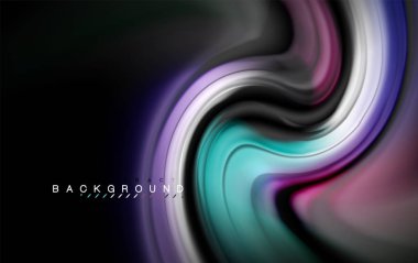 Sıvı sıvı renkler tasarım, renkli mermer veya plastik dalgalı doku arka plan, siyah, iş veya teknoloji sunu veya web broşür için parlak renkli öğeleri kapak tasarımı, duvar kağıdı