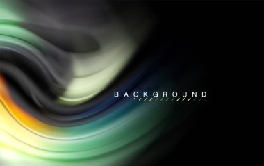 Sıvı sıvı renkler tasarım, renkli mermer veya plastik dalgalı doku arka plan, siyah, iş veya teknoloji sunu veya web broşür için parlak renkli öğeleri kapak tasarımı, duvar kağıdı