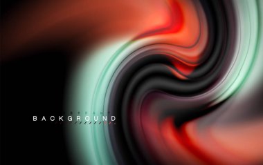 Sıvı sıvı renkler tasarım, renkli mermer veya plastik dalgalı doku arka plan, siyah, iş veya teknoloji sunu veya web broşür için parlak renkli öğeleri kapak tasarımı, duvar kağıdı