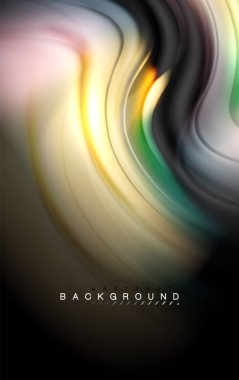 Sıvı sıvı renkler tasarım, renkli mermer veya plastik dalgalı doku arka plan, siyah, iş veya teknoloji sunu veya web broşür için parlak renkli öğeleri kapak tasarımı, duvar kağıdı