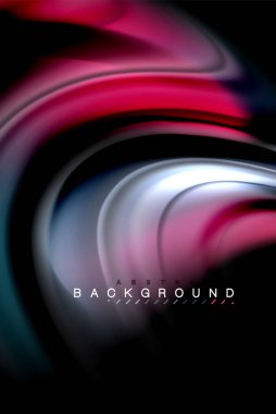 Sıvı sıvı renkler tasarım, renkli mermer veya plastik dalgalı doku arka plan, siyah, iş veya teknoloji sunu veya web broşür için parlak renkli öğeleri kapak tasarımı, duvar kağıdı