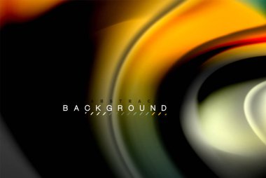 Sıvı sıvı renkler tasarım, renkli mermer veya plastik dalgalı doku arka plan, siyah, iş veya teknoloji sunu veya web broşür için parlak renkli öğeleri kapak tasarımı, duvar kağıdı