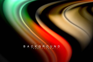 Sıvı sıvı renkler tasarım, renkli mermer veya plastik dalgalı doku arka plan, siyah, iş veya teknoloji sunu veya web broşür için parlak renkli öğeleri kapak tasarımı, duvar kağıdı