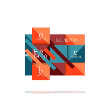 Kare seçeneğinin Infographic afiş. Bilgi ve veri görselleştirme, geometrik tasarım