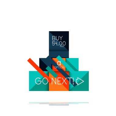 Kare seçeneğinin Infographic afiş. Bilgi ve veri görselleştirme, geometrik tasarım